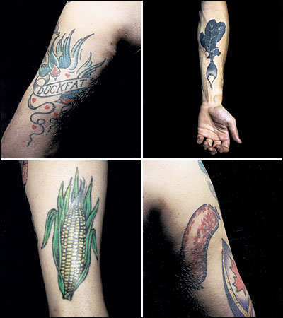 Food Tattoos. Posted February 8, 2007. Filed under: Design |. Food tats.